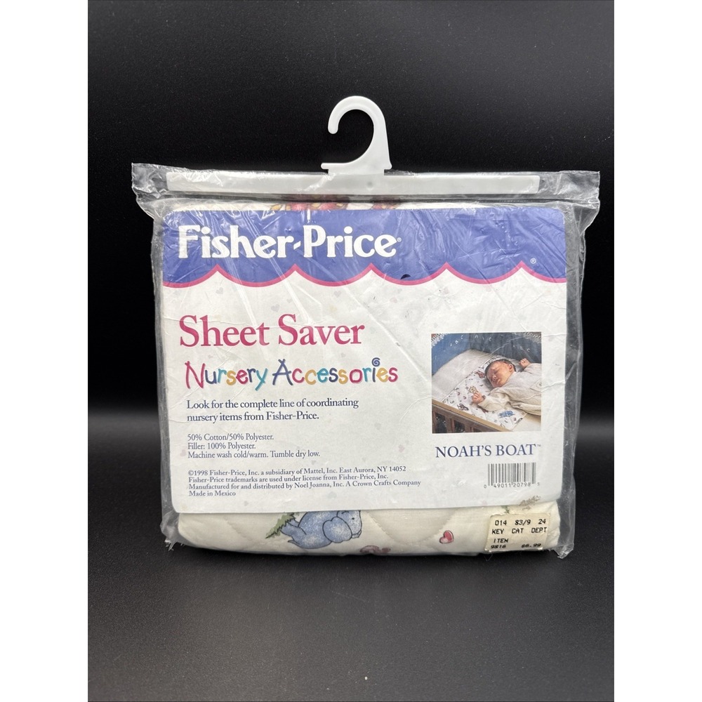 Vintage Nursery Sheet Saver Fisher Price 1998 Noah's Boat